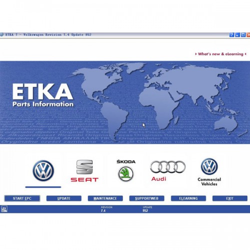New ETKA Electronic Catalogue for Audi, VW, Seat, Skoda Support Multi-Language