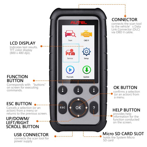 [Ship from US/UK/EU] Original Autel MaxiDiag MD806 Pro Full System Diagnostic Tool OBD2 Scanner same function as MD808 Pro Free Update