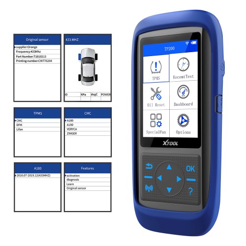 XTOOL TP150 Tire Pressure Monitoring System OBD2 TPMS Diagnostic Scanner Tool TPMS Program with 315&433 MHZ Sensor