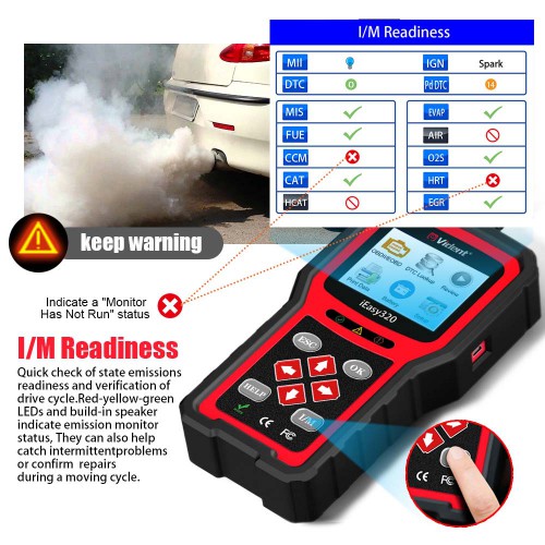 VIDENT iEasy320 OBDII/EOBD+CAN Code Reader free shipping