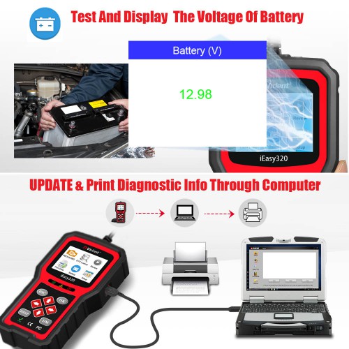 VIDENT iEasy320 OBDII/EOBD+CAN Code Reader free shipping