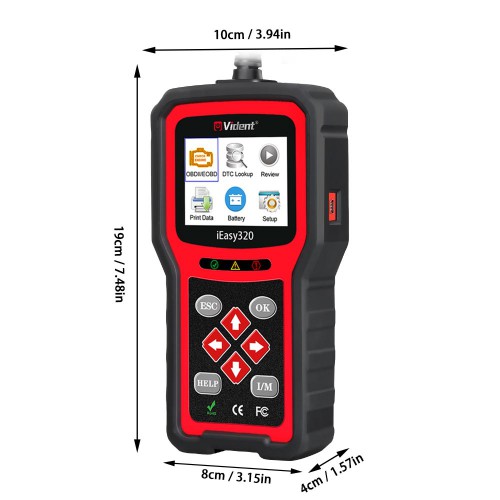 VIDENT iEasy320 OBDII/EOBD+CAN Code Reader free shipping