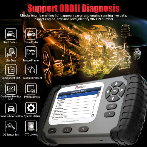 VIDENT iAuto708 Lite Professional Four System Scan Tool ENGINE,AT,ABS,SRS OBDII Scanner Car Diagnostic Tool
