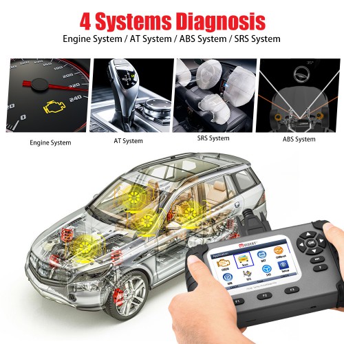 VIDENT iAuto708 Lite Professional Four System Scan Tool ENGINE,AT,ABS,SRS OBDII Scanner Car Diagnostic Tool