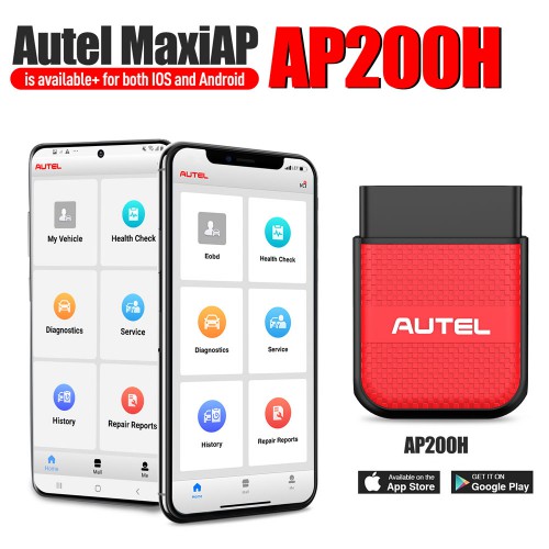 AUTEL MaxiAP AP200H Bluetooth OBD2 Scanner Code Reader for All Vehicles Supports Android, IOS Free Shipping