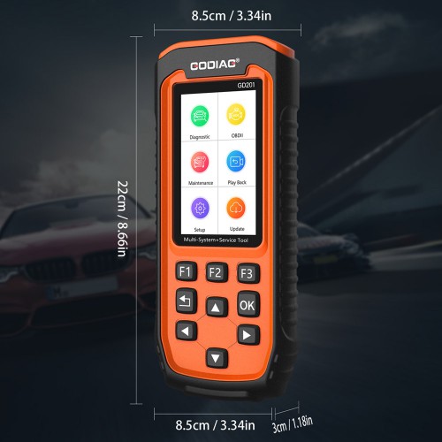 [US Ship Only] GODIAG GD201 Professional OBDII All-makes Full System Diagnostic Tool with 29 Service ABS Airbag Oil Light Reset