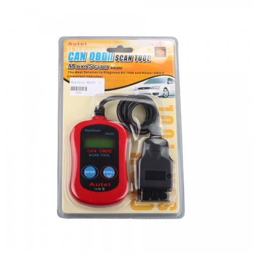 Autel MaxiScan MS300 OBD2 Scanner Car Code Reader, Turn Off Check Engine Light, Read & Erase Fault Codes, Check Emission Monitor Status CAN Vehicles