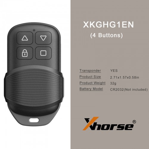 [US/UK/EU Ship] Xhorse XKGHG1EN Masker Garage Remote 5pcs/lot