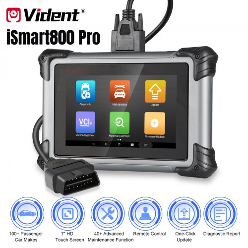 VIDENT iSmart800 Pro Automotive Diagnostic Scanner Support All Systems ECU Diagnosis 18 Month Free Update Better Than Autel MK808