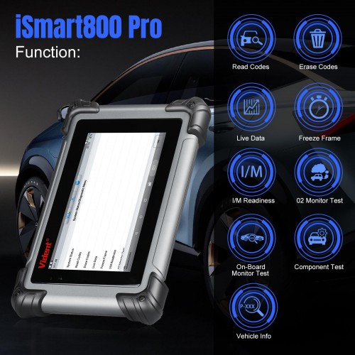 VIDENT iSmart800 Pro Automotive Diagnostic Scanner Support All Systems ECU Diagnosis 18 Month Free Update Better Than Autel MK808