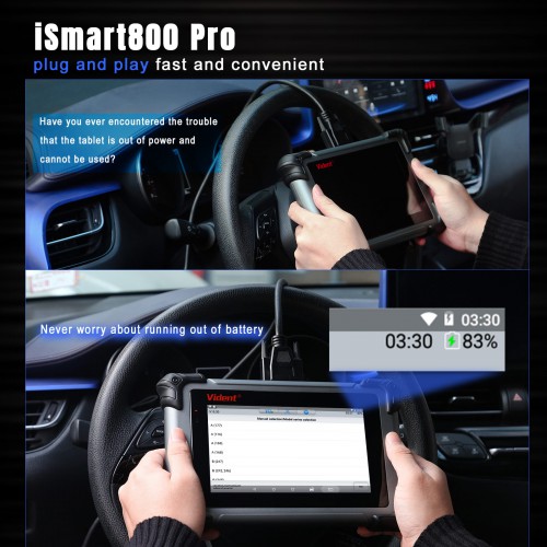 VIDENT iSmart800 Pro Automotive Diagnostic Scanner Support All Systems ECU Diagnosis 18 Month Free Update Better Than Autel MK808