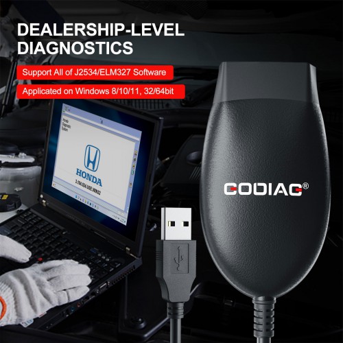 GODIAG GD101 J2534 Passthru for Ford Mazda Honda Toyota JLR Renault CLIP & ELM327 Diagnose J1979 Compatible Vehicles Switch Mode Automatically