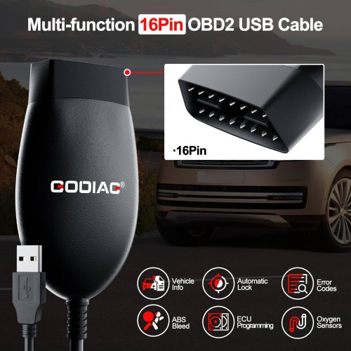 GODIAG GD101 J2534 Passthru for Ford Mazda Honda Toyota JLR Renault CLIP & ELM327 Diagnose J1979 Compatible Vehicles Switch Mode Automatically