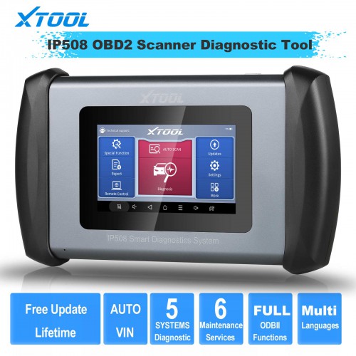 XTOOL InPlus IP508 OBD2 5 System Diagnostic Tools Car ABS SRS AT Engine Scanner with EPB Oil 6 Reset Auto VIN Online Lifetime Free Update