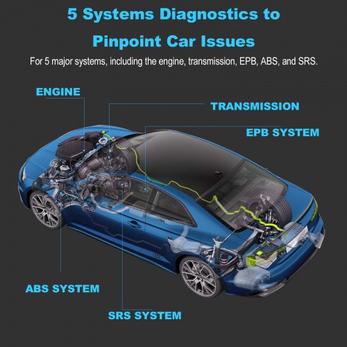 XTOOL InPlus IP508 OBD2 5 System Diagnostic Tools Car ABS SRS AT Engine Scanner with EPB Oil 6 Reset Auto VIN Online Lifetime Free Update