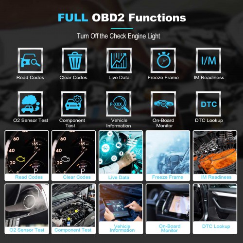 XTOOL InPlus IP508 OBD2 5 System Diagnostic Tools Car ABS SRS AT Engine Scanner with EPB Oil 6 Reset Auto VIN Online Lifetime Free Update