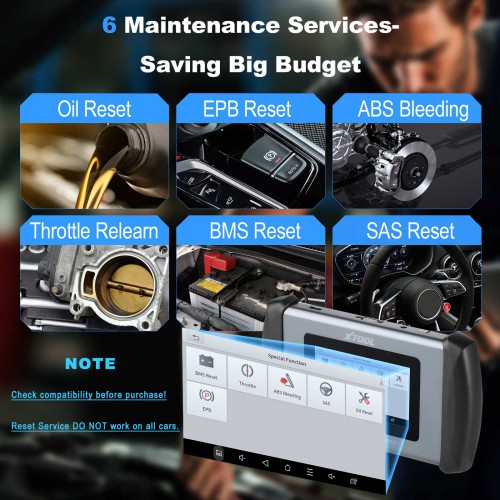 XTOOL InPlus IP508 OBD2 5 System Diagnostic Tools Car ABS SRS AT Engine Scanner with EPB Oil 6 Reset Auto VIN Online Lifetime Free Update