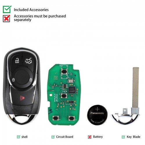 AUTEL IKEYOL004AL 4 Buttons 315/433 MHz 5 Pcs/lot
