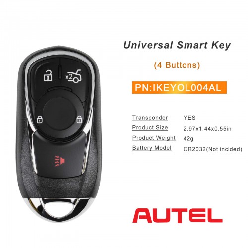 AUTEL IKEYOL004AL 4 Buttons 315/433 MHz 5 Pcs/lot