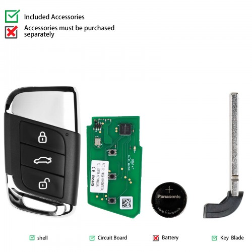 AUTEL IKEYVW003AL 3 Buttons 315/433 MHz 1pcs/lot