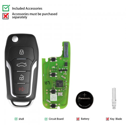 Launch LE-Ford Super Chip (Folding 4 Buttons) LE4-FRD-01 5pcs/lot