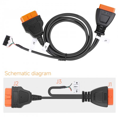 [US/EU Ship] Xhorse VVDI Toyota BA All Key Lost Cable KD8ABAGL Work with Key Tool Plus, Key Tool Max Pro, FT-OBD Toyota Support 2022-2023 year