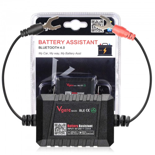 Vgate Battery Assistant BlueTooth 4.0 Wireless 6~20V Automotive Battery Load Tester Diagnositic Analyzer Monitor for Android & iOS