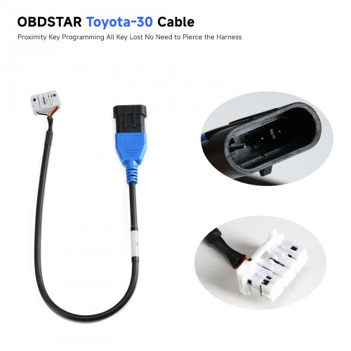 OBDSTAR Toyota-30 Cable 4A 8A-BA Proximity Key Programming All Key Lost No Need to Pierce the Harness