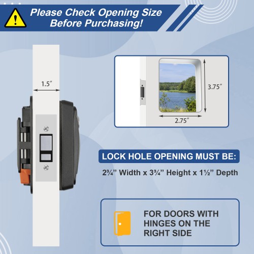[US Ship Only] RV Keyless Entry Door Lock Camper Trailer Door Lock for RV Caravan Travel Trailer