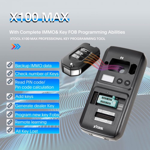 XTOOL X100 MAX Advanced Key Programming Tool + KC501+EEPROM Adapter Topology Mapping, ECU Coding/Programming, Bi-Directional Control CANFD/DoIP