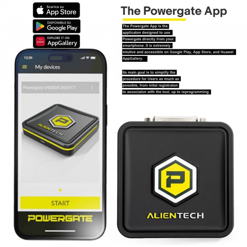 Alientech Powergate 4 with the Powergate App & Powergate Cloud Work on Android iOS Phone Has All OBD Protocols of KESS3 Supports VR Reading Decoding