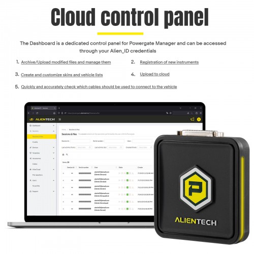 Alientech Powergate 4 with the Powergate App & Powergate Cloud Work on Android iOS Phone Has All OBD Protocols of KESS3 Supports VR Reading Decoding