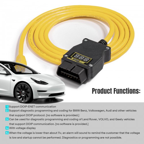 [EU Ship] GODIAG GT109 DOIP-ENET Diagnostic Programming Cable for Vehicles Supporting DOIP Protocol