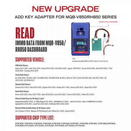 [Ship from US] Autel XP400 PRO Key and Chip Programmer with APB131 Adapter Read IMMO Date from VW MQ48 Series NEC35XX Dashboard