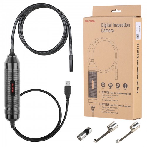 Autel MaxiCOM MK900-BT MK900BT Diagnostic Scanner CAN-FD&DOIP with MV108S 8.5mm Digital Inspection Camera