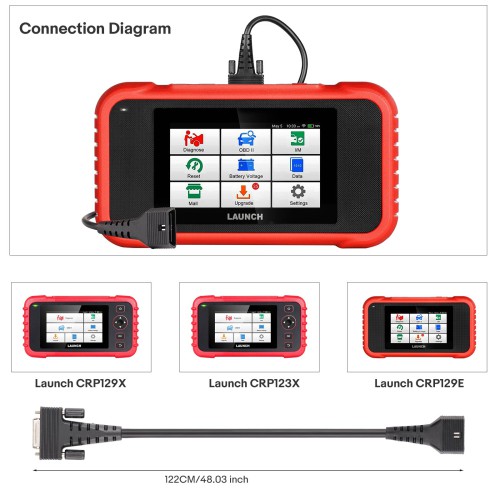 LAUNCH CRP123E/X, CRP129E/X OBD Main Cable