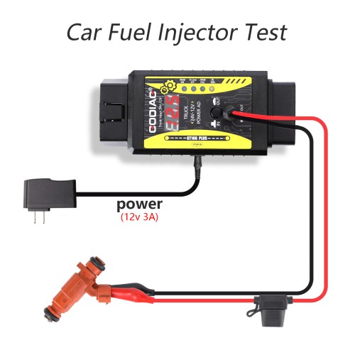 GODIAG GT106 PLUS 24V to 12V Heavy Duty Truck Adapter Fuel Injector Cleaning & Testing Relay Testing for Cars & Trucks