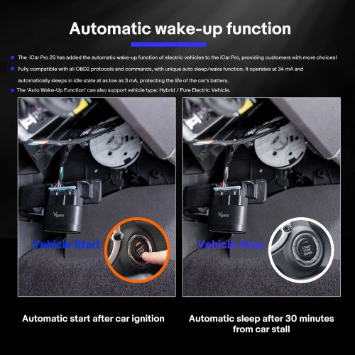 Vgate iCar Pro 2S Bluetooth OBD-II Adapter Free Firmware Update for iOS/Android/Windows