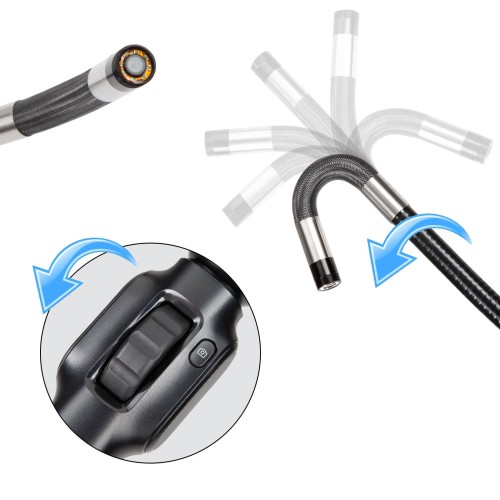 Industrial Endoscope 360 Degree Rotating 2 Million Pixels 1 Meter Long Cable with 32G Memory Card
