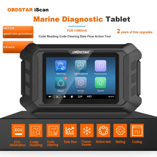 [US Ship] [Second-Handed] 90% New OBDSTAR iScan YAMAHA Marine Diagnostic Tablet Code Reading Code Clearing Data Flow Action Test