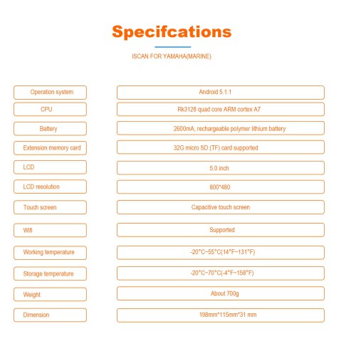 [US Ship] [Second-Handed] 90% New OBDSTAR iScan YAMAHA Marine Diagnostic Tablet Code Reading Code Clearing Data Flow Action Test
