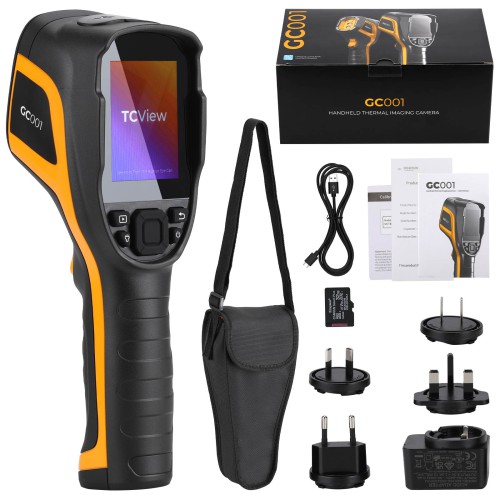 [US Ship] GODIAG GC001 Handheld Thermal Imaging Camera, 256 x 192 IR High Resolution, Infrared Camera Support PC Analysis & Video Recording