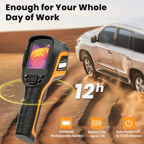 [US Ship] GODIAG GC001 Handheld Thermal Imaging Camera, 256 x 192 IR High Resolution, Infrared Camera Support PC Analysis & Video Recording
