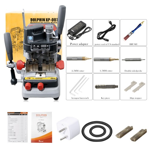 [US Ship Only] [Second-Handed] 90% New Xhorse DOLPHIN XP007 XP-007 Mechanical Key Cutting Machine With Built-in Lithium Battery