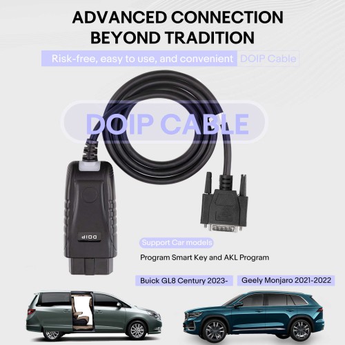 Lonsdor DOIP Cable Program Smart Key and AKL for K518 Pro/K518 PRO-FCV Program Geely Monjaro 2021-2022 Buick GL8 Century 2023- Smart Key