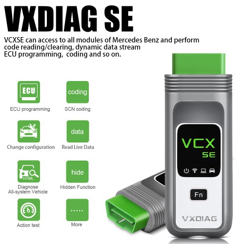 VXDIAG VCX SE DoIP for BENZ and VW 3 in 1 with Free DONET Authorization and 2TB SSD Pre-installed on Second-Hand Lenovo T440P Laptop