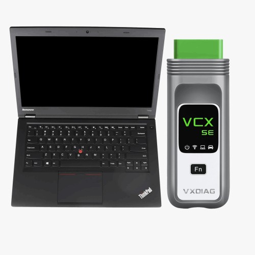 VXDIAG VCX SE DoIP for BENZ and VW 3 in 1 with Free DONET Authorization and 2TB SSD Pre-installed on Second-Hand Lenovo T440P Laptop