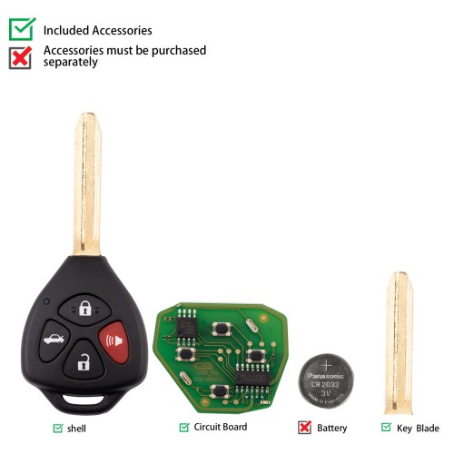 CGDI C13-000010 TOYO.TA(3+1) 4 Buttons Wire Remote Used with CGDI K2 Remote Key Programmer 5pcs/lot