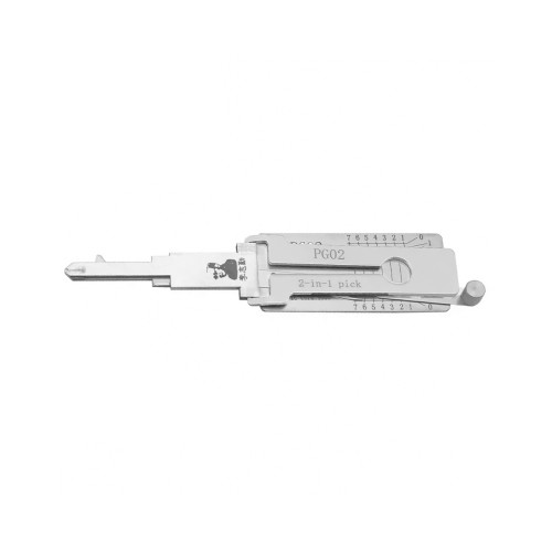 LISHI PGO2 Flat Milling Tool 2-in-1 Decoder and Pick for Piaggio / Vespa Scooters