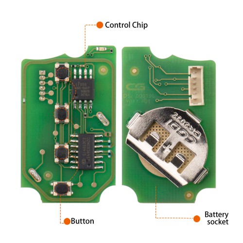CGDI C13-000003 HON.D Style(Flip-2+1BTN) 3 Buttons Wire Remote Used with CGDI K2 Remote Key Programmer 5pcs/lot